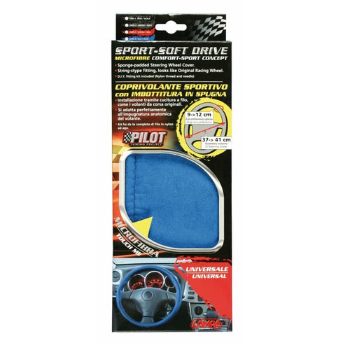 Husa volan soft drive Pilot Lampa - U - Ø 37-41cm - Albastru